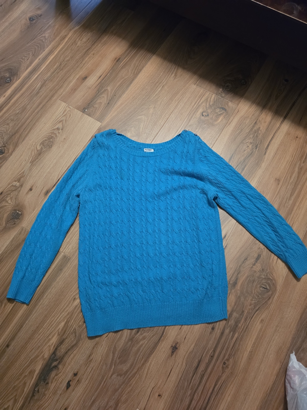 Old Navy Cable Knit Crew Sweater - Teal